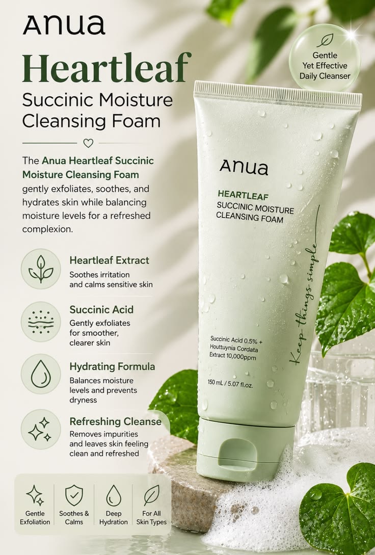 Anua Heartleaf Quercetinol Pore Deep Cleansing Foam + BHA (150ml)
